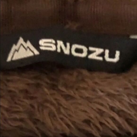 Snozu Brown Furry Hooded Jacket Soft Cozy Warm Hoodie - Picture 3 of 4